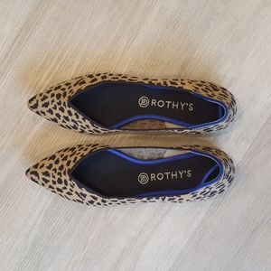 Rothy's Leopard Print Pointed Toe Flats